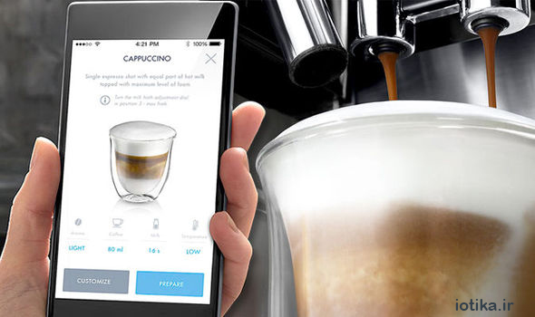 مدیریت قهوه ساز هوشمند با تلفن هوشمند